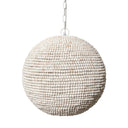 Theta 155x145 White-Washed Wood Beaded Pendant Light - Default Title