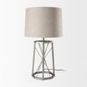 Raen 285H Gray Metal Octagonal Base wBeige Shade Table Lamp - Default Title