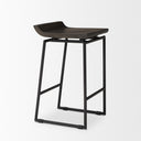 Givens 2425H Seat Height Black Wood Seat Black Frame Stool - Default Title
