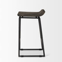 Givens 2425H Seat Height Black Wood Seat Black Frame Stool - Default Title