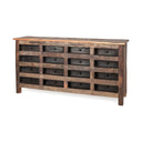 Wilton I 63x16 Reclaimed Wood and Metal 16 Drawer Sideboard - Default Title