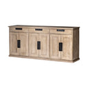 Braxton III 815x185 Natural Brown Solid Wood 3 Drawer 6 Door Sideboard - Default Title