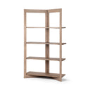 Turnbull I 42L x 16W x 72H Light Brown Wood Four Shelf Shelving Unit - Default Title