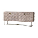 Excelsior I 72x183 Solid Wood Gold Metal Base 4 Cabinet Door SideBoard - Default Title