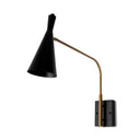 Tremont I 23L x 525W x 175H BlackGold Metal Conical Shade Wall Sconce - Default Title