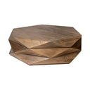 Arreto Hexagonal Hinged Solid Wood Top and Base Coffee Table - Default Title