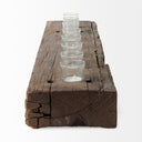 Lakara Reclaimed Wood Eight Tealight Table Candle Holder - Default Title