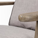Olympus II Flint Gray Fabric Covered Wooden Frame Accent Chair - Default Title