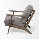 Olympus II Flint Gray Fabric Covered Wooden Frame Accent Chair - Default Title