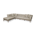 Denali IV 121 Beige Upholstered Wooden Frame Left Four Seater Sectional - Default Title