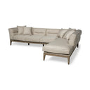 Denali III Beige Upholstered Wooden Frame Sectional - Default Title