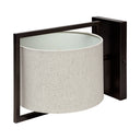 Smithe I 9x13 Black Toned Metal Cream Lampshade Wall Sconce - Default Title
