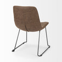 Sawyer I Brown Faux-Leather Seat BlackIron Frame Dining Chair - Default Title