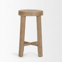Brahma 26 Total Height White Washed Wood Stool - Default Title