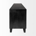 Alvin 82x20 Brown Solid Wood With Black Metal Frame 3 Drawer 2 Cabinet Door Sideboard - Default Title