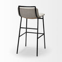 Kavalan 375 Total Height Beige Upholstered Seat Gray Metal Frame Bar Stool - Default Title