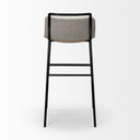 Kavalan 375 Total Height Beige Upholstered Seat Gray Metal Frame Bar Stool - Default Title