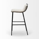 Kavalan 375 Total Height Beige Upholstered Seat Gray Metal Frame Bar Stool - Default Title
