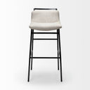 Kavalan 375 Total Height Beige Upholstered Seat Gray Metal Frame Bar Stool - Default Title