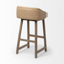 Monmouth 305 Seat Height CreamBeige Fabric Seat Brown Wood Frame Bar Stool - Default Title
