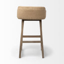 Monmouth 305 Seat Height CreamBeige Fabric Seat Brown Wood Frame Bar Stool - Default Title