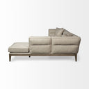 Denali III Beige Upholstered Wooden Frame Sectional - Default Title