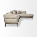 Denali III Beige Upholstered Wooden Frame Sectional - Default Title