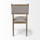 Tenton I Grey Fabric Wrap Brown Wooden Base Dining Chair - Default Title