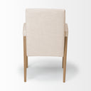 Palisades Cream Fabric Wrap Brown Wood Frame Dining Chair - Default Title