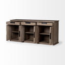 Braxton III 815x185 Natural Brown Solid Wood 3 Drawer 6 Door Sideboard - Default Title