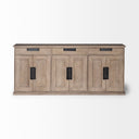 Braxton III 815x185 Natural Brown Solid Wood 3 Drawer 6 Door Sideboard - Default Title