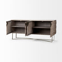 Excelsior I 72x183 Solid Wood Gold Metal Base 4 Cabinet Door SideBoard - Default Title