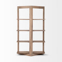 Turnbull I 42L x 16W x 72H Light Brown Wood Four Shelf Shelving Unit - Default Title