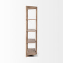 Turnbull I 42L x 16W x 72H Light Brown Wood Four Shelf Shelving Unit - Default Title