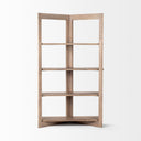 Turnbull I 42L x 16W x 72H Light Brown Wood Four Shelf Shelving Unit - Default Title