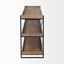 Trey I 80L x 16W Brown Wood and Black Iron Console Table - Default Title
