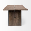 Ledger III 84x38 Brown Solid Wood Top Base Dining Table - Default Title