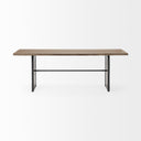 Ledger III 84x38 Brown Solid Wood Top Base Dining Table - Default Title