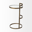 Reimer 15L x 15W Gold Round Glass Top WMetal Frame Accent Table - Default Title