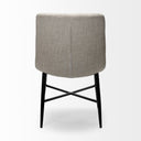 Barrow I Beige Fabric Wrap Black Metal Frame Dining Chair - Default Title