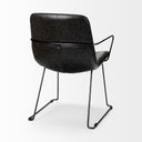 Sawyer II Black Faux-Leather Seat Black Iron Frame Dining Chair - Default Title