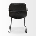 Sawyer II Black Faux-Leather Seat Black Iron Frame Dining Chair - Default Title