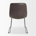 Sawyer I Dark Brown Faux-Leather Seat Black Iron Frame Dining Chair - Default Title