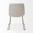 Sawyer I Beige Fabric Seat Gold Metal Frame Dining Chair - Default Title