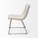 Sawyer I Beige Fabric Seat Gold Metal Frame Dining Chair - Default Title