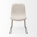 Sawyer I Beige Fabric Seat Gold Metal Frame Dining Chair - Default Title
