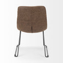 Sawyer I Brown Faux-Leather Seat BlackIron Frame Dining Chair - Default Title