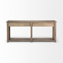 Harrelson III 72L x 18W Brown Wood 4 Drawer Console Table - Default Title