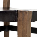 Nell I Black Iron Seat Solid Brown Wooden Base Dining Chair - Default Title