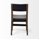 Nell I Black Iron Seat Solid Brown Wooden Base Dining Chair - Default Title